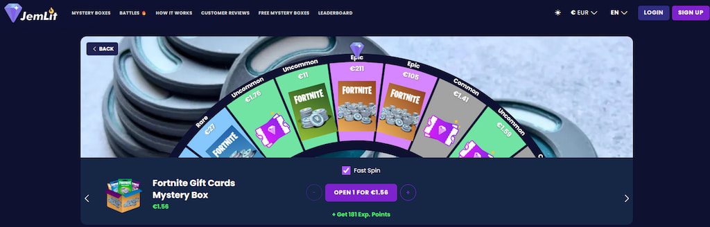 Výber Fortnite tématického boxu