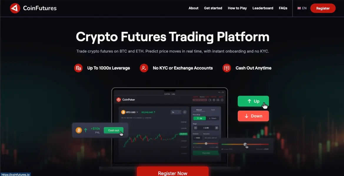 واجهة منصة CoinFutures لعام 2025