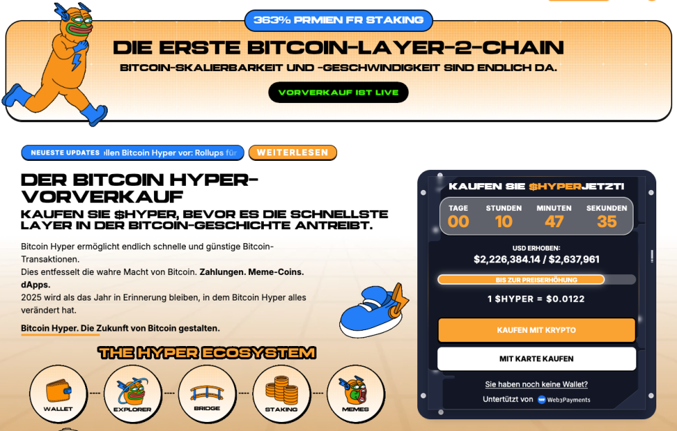 Bitcoin Hyper setzt auf die erste echte L2-Chain für BTC | Quelle: Bitcoinhyper.com