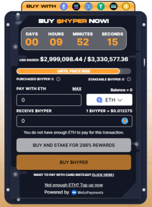 Buy HYPER Tokens