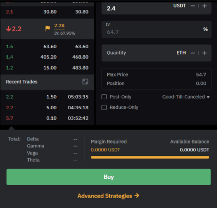 Buy Options on Bybit.