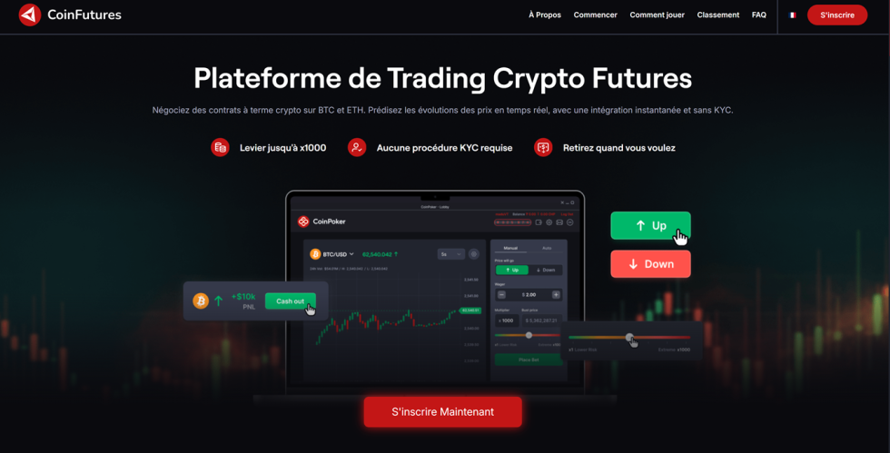 CoinFutures home page