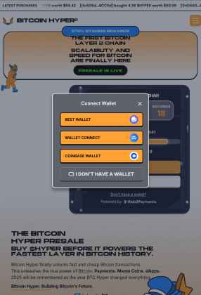 Conecte sua carteira cripto para comprar Bitcoin Hyper
