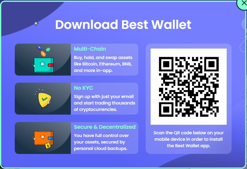 1 žingsnis: Atsisiųskite Best Wallet programėlę