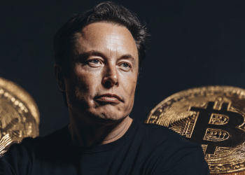 Elon Musk na tle Bitcoina