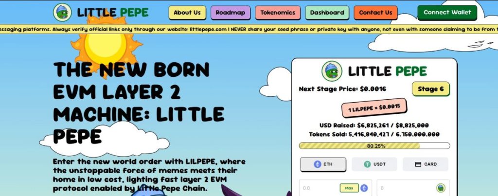 8. Little Pepe (LILPEPE) – meme token s Layer‑2 infrastrukturom
