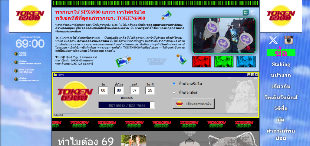 Memecoin มาใหม่ Token6900
