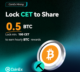 CoinEx Mining: Lock CET to Share 0.5 BTC