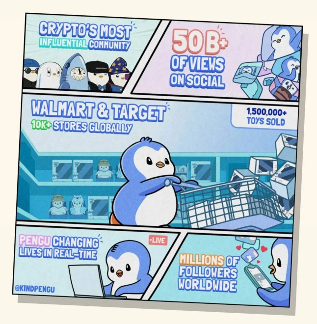 Pudgy Penguins ($PENGU) – NFT-базирана меме монета, пренасяща Pudgy IP върху Солана