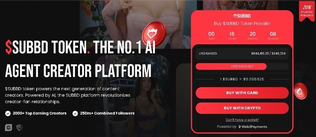 SUBBD Token za digitalne kreatore