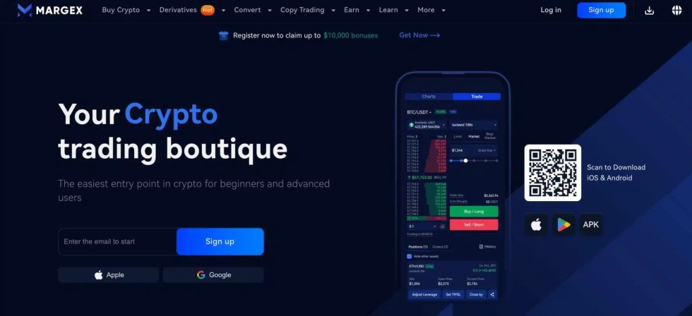 Margex – Крипто борса със 100x левъридж и щедри отстъпки