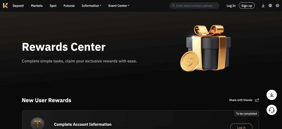 KCEX – Модерна крипто борса със система от задачи и бонуси