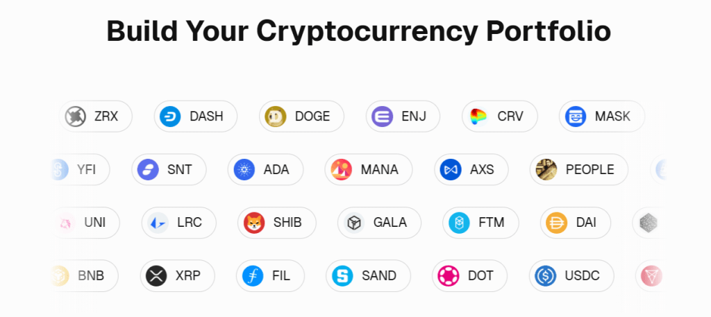 Portfolio dostupných kryptoměn na Bitunix.