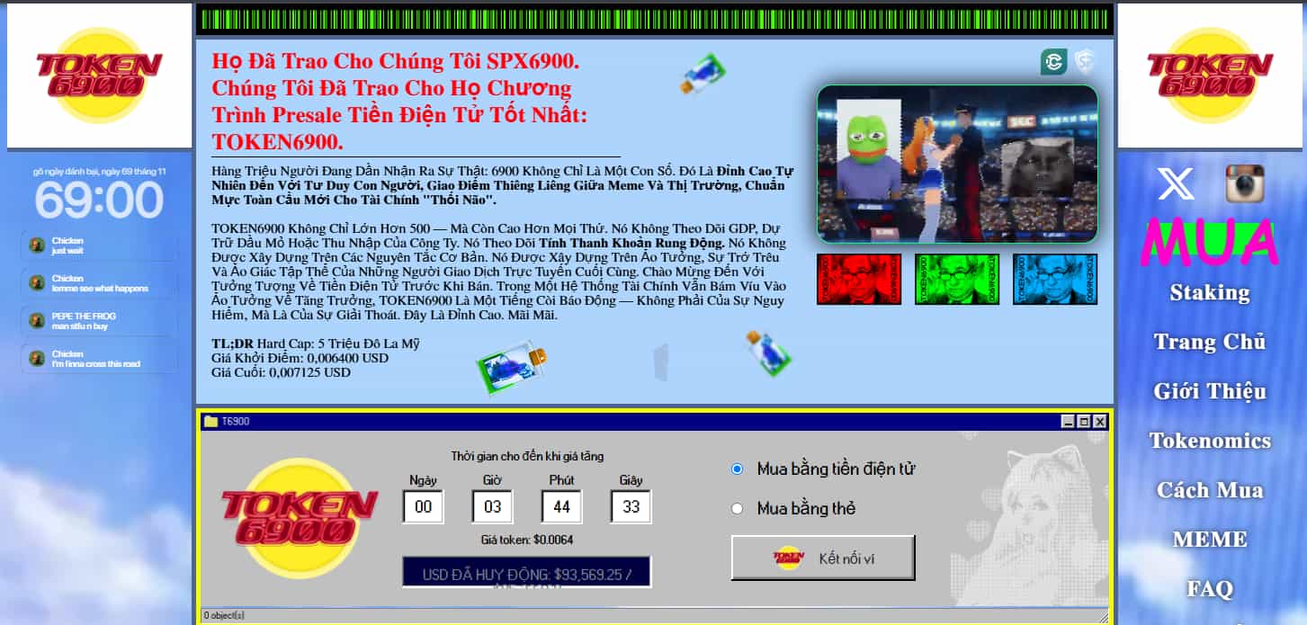 Token6900 ($T6900) – Meme coin đỉnh cao kết hợp công nghệ AI và văn hóa Internet