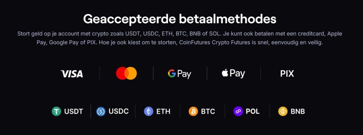 coinfutures review betaalmethoden