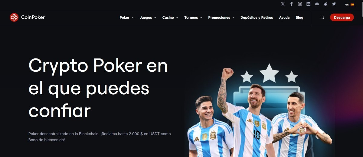 CoinPoker es el casino online más recomendado para jugar al póker con un bono de bienvenida