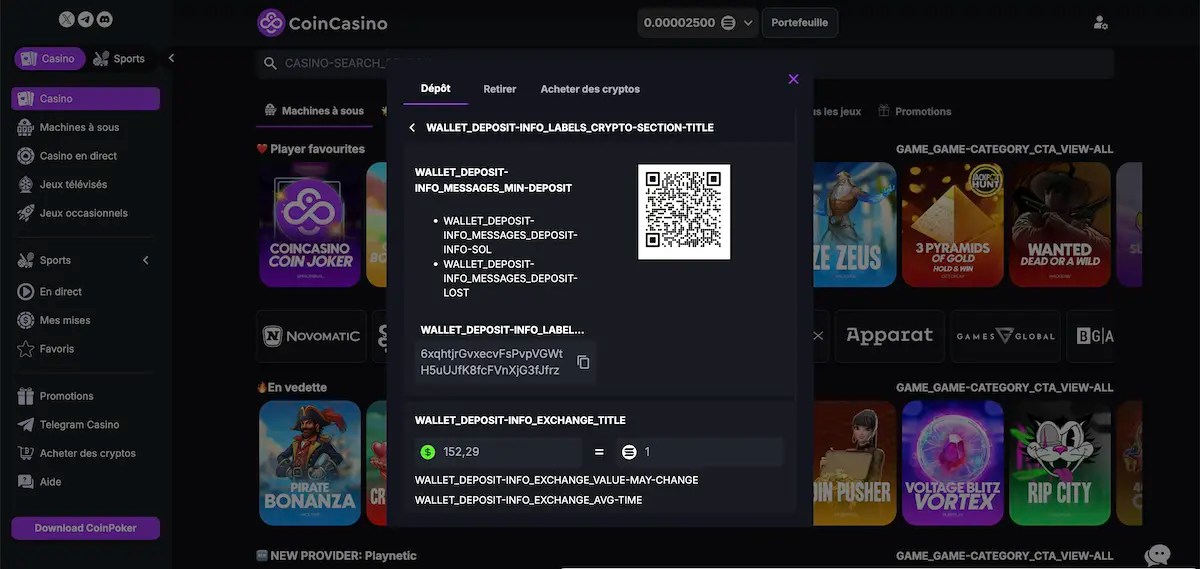dépôt casino sans kyc