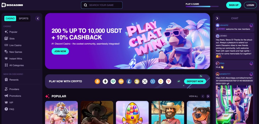 crypto casino Discasino