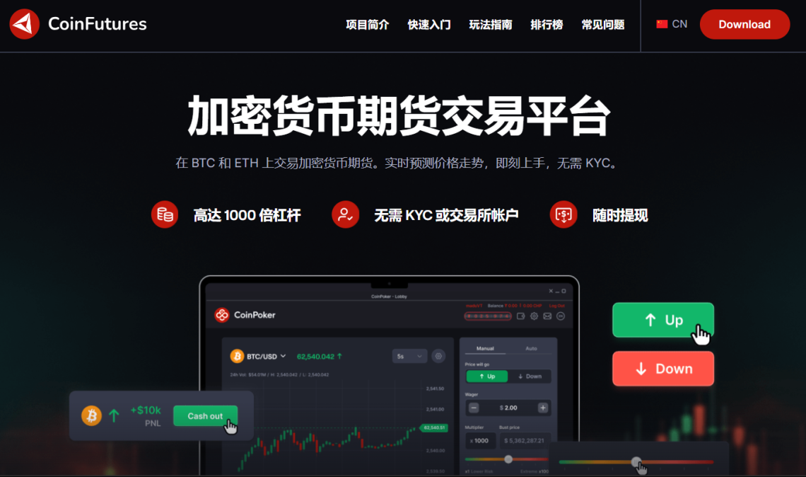 Coinfutures加密貨幣期貨交易平台評論　新手使用指南