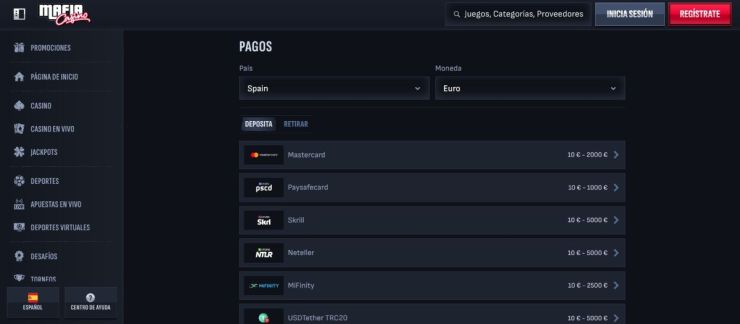 Mafia Casino permite comenzar a jugar con un bono de bienvenida 