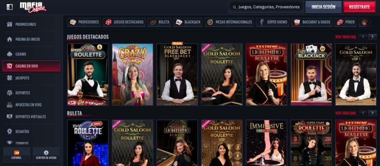 Mafia Casino es la mejor plataforma para jugar en directo online