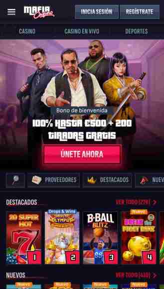 Mafia casino ofrece una app de casino para ganar dinero real sin descargas
