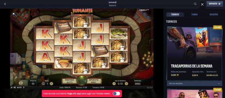 Juega a la slot de Jumanji en Mafia Casino