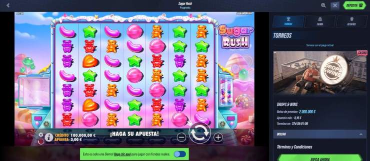 En Vegas Hero encontrarás diferentes modalidades de la tragaperras Sugar Rush para jugar online