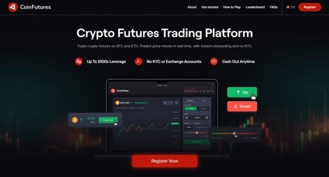 CoinFutures gamified futures betting platform.