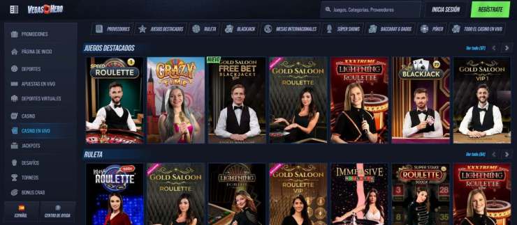 En Vegas Hero encontrarás mesas de casino en vivo con crupieres reales