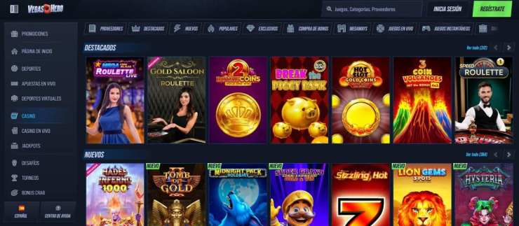 Vegas Hero dispone de tragaperras online de Pragmatic Play