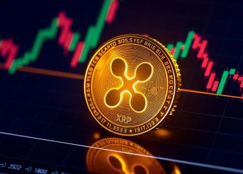 เหรียญ XRP ของ Ripple เรืองแสงบนกราฟราคาที่กำลังพุ่งขึ้น