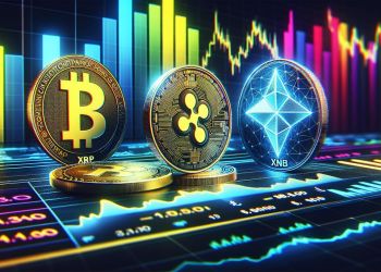 เหรียญ Altcoin XRP, BNB, และ Polygon บนกราฟราคาดิจิทัล แสดงถึงการวิเคราะห์แนวโน้มราคาในไตรมาสที่ 3