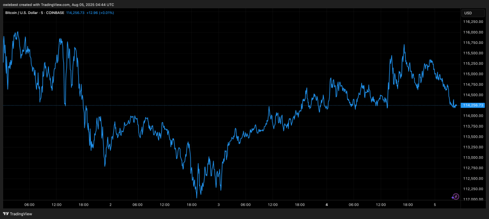 BTC откатывается к $114,000