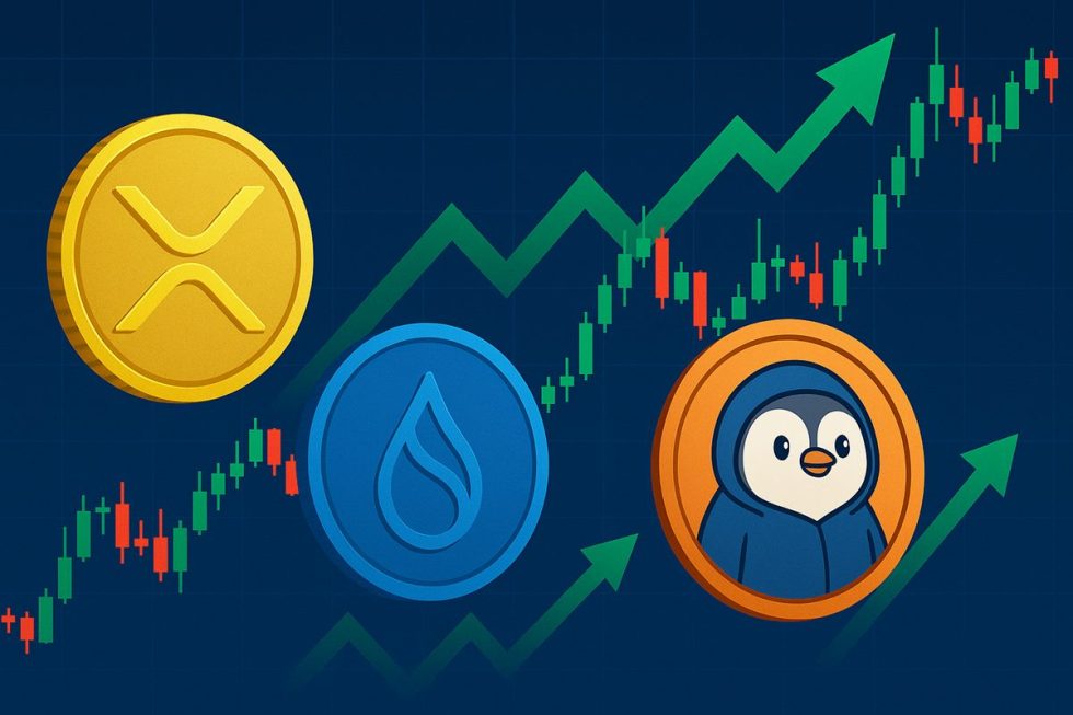 XRP、Sui、Pudgy Penguinsが来週にも過去最高値更新の可能性──注目のアルトコイン