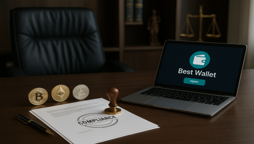 ripto dokumentacija in pravna skladnost ob uporabi Best Wallet aplikacije.