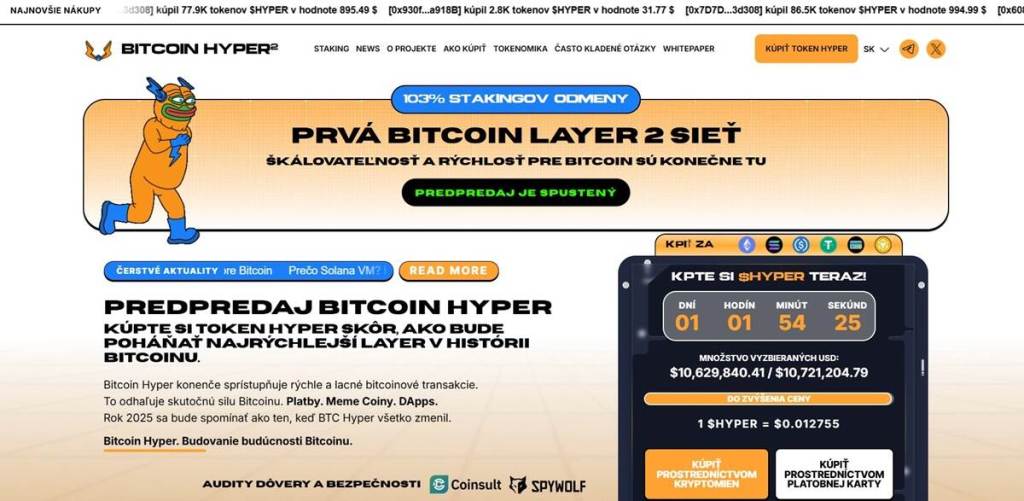Bitcoin Hyper (HYPER) Layer-2 altcoin, ktorý prináša nový rozmer Bitcoinu