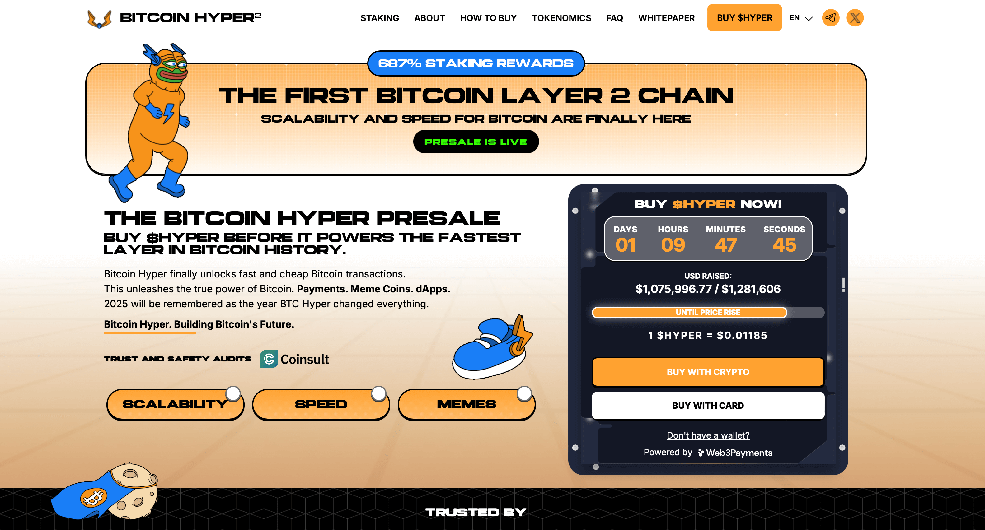 Bitcoin Hyper Landing Page