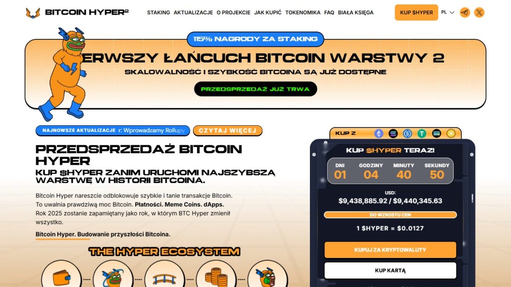 1. Bitcoin Hyper ($HYPER) – Token użytkowy z nową warstwą L2 dla szybszych i tańszych transakcji $BTC