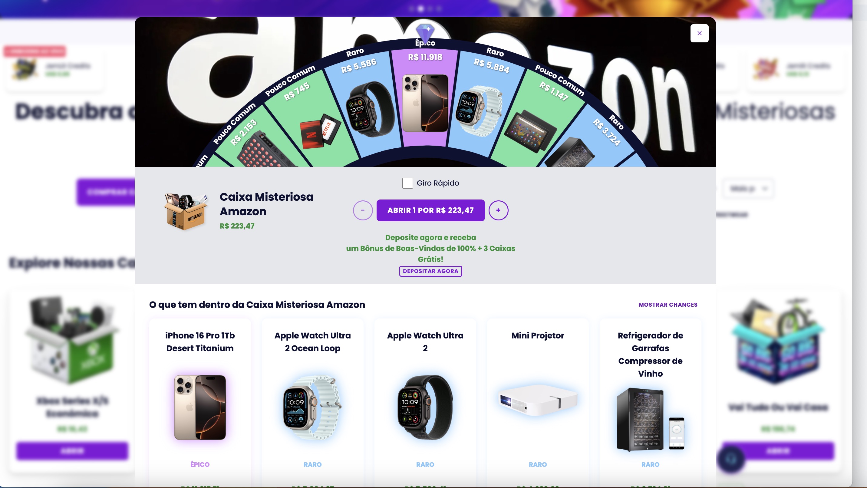 Caixa Misteriosa Amazon