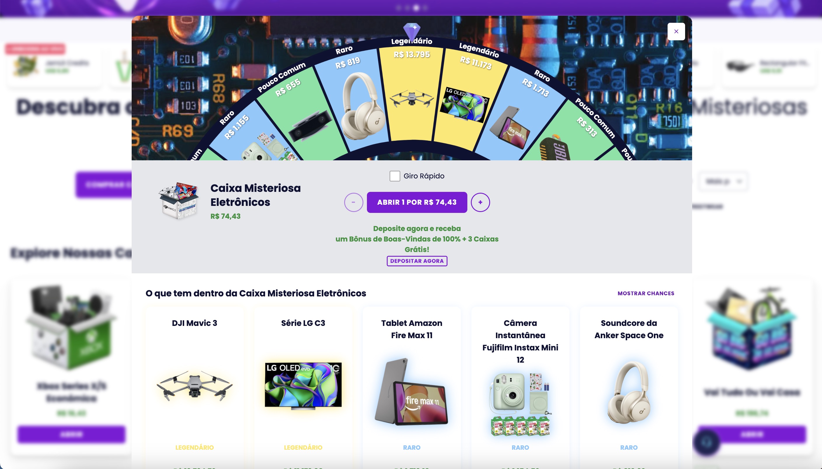 Caixa Misteriosa Eletrônicos