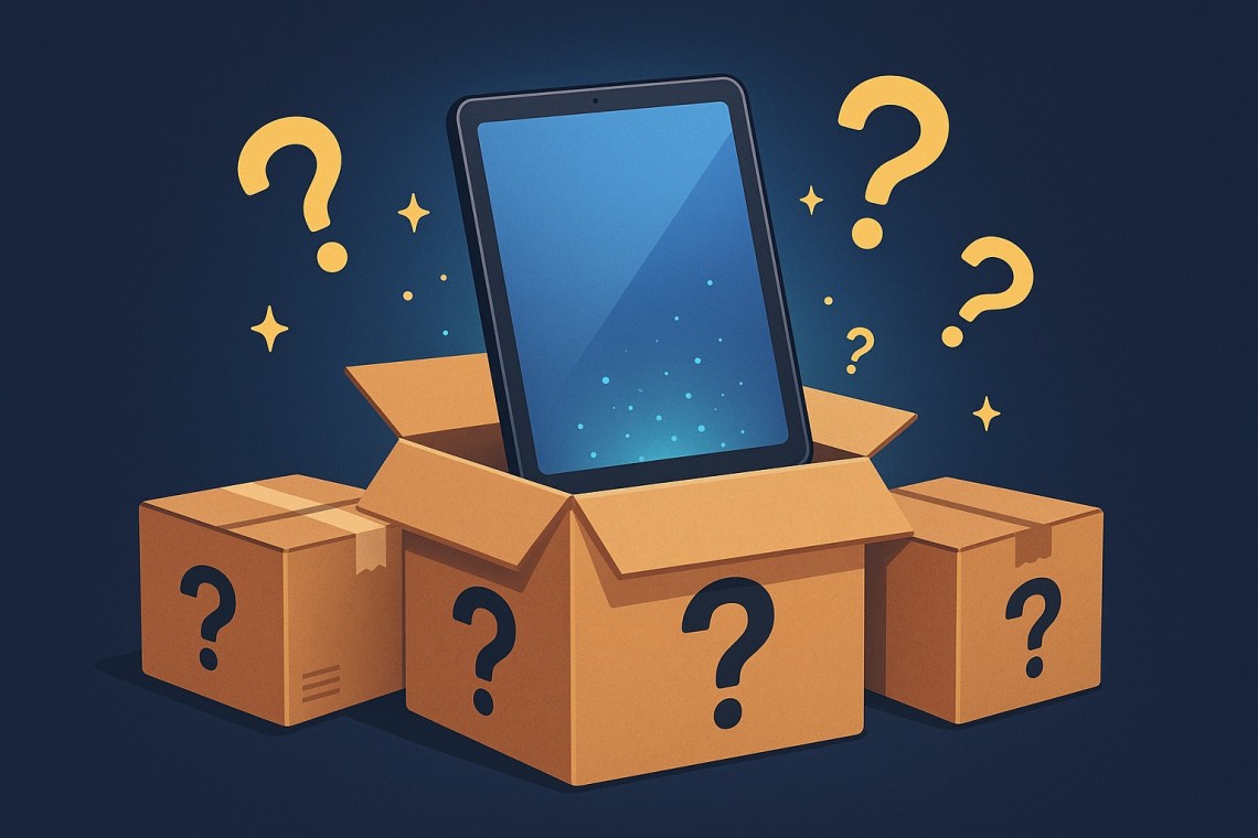 Comprar tablet com caixas misteriosas