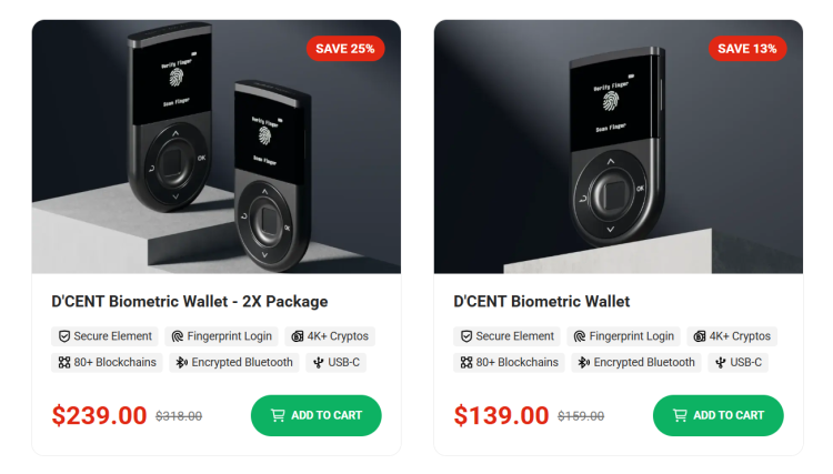 D’CENT Wallet Prices
