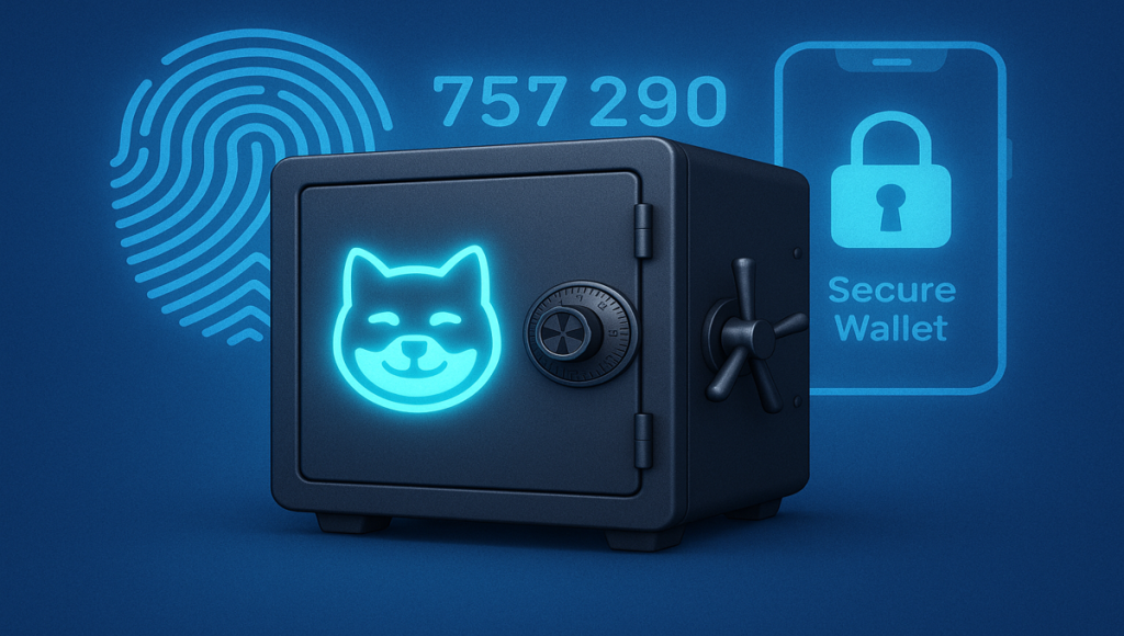 Digitalni sef in biometrična zaščita ščitita Bonk v varni denarnici. 