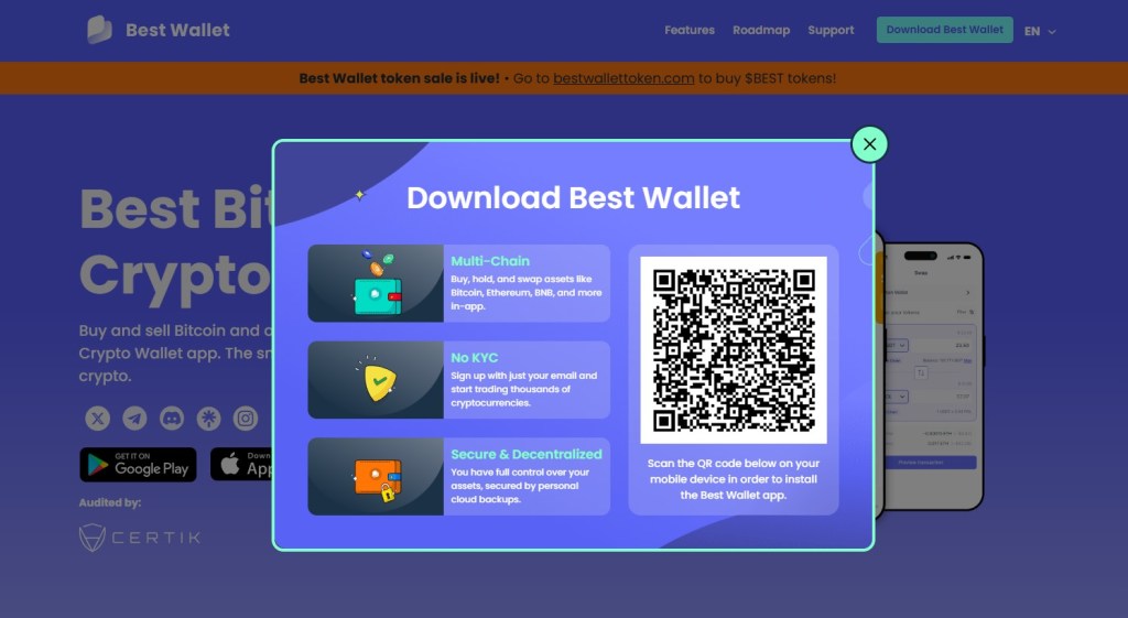 Крок 1 – Завантаження та встановлення Best Wallet