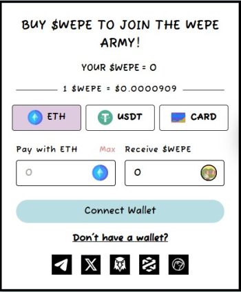 4. Korak – Završite kupovinu i čuvajte WEPE u Best Wallet-u