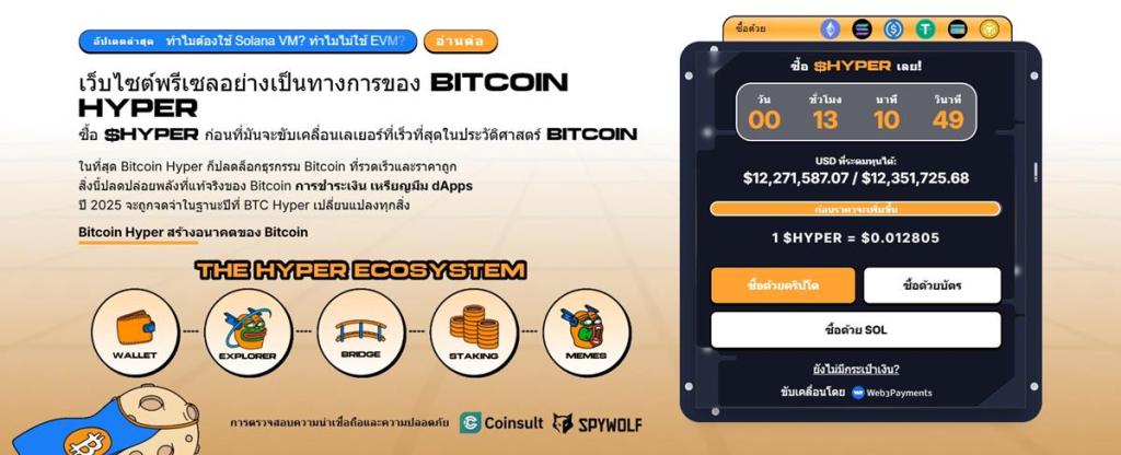 Bitcoin Hyper ($HYPER): โอกาสใหม่บน Layer-2 ท่ามกลางความผันผวน