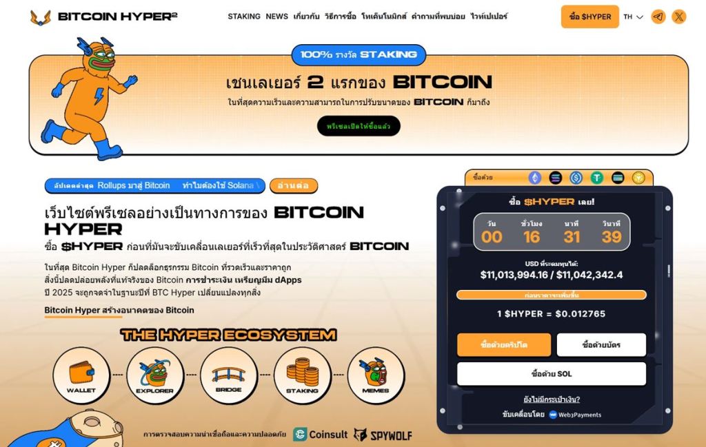 Bitcoin Hyper ($HYPER): Layer-2 ใหม่ที่จะพา BTC เข้าสู่โลก DeFi