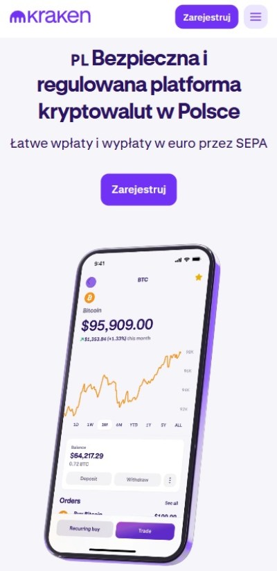 Kraken Gra na dźwigni 1:100 kryptowaluty