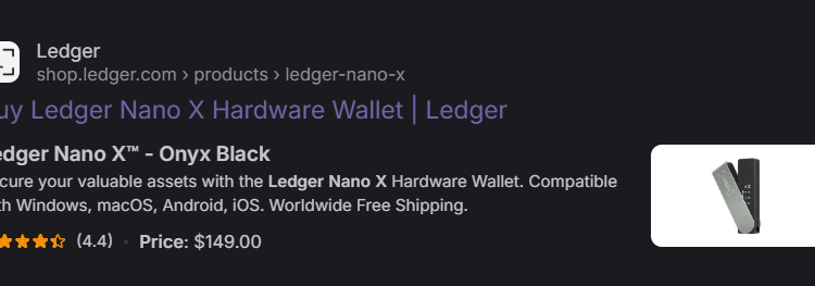 Ledger Nano X price